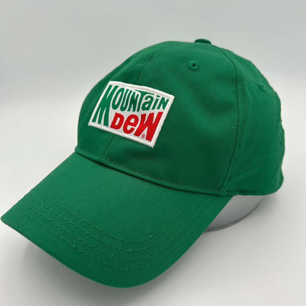 Mountain Dew Baseball Cap Hat Unisex OSFA Green Streetwear Soda Promo